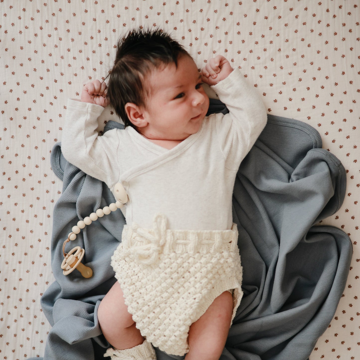 Ribbed Baby Blanket - Chickadees Wooden Toys