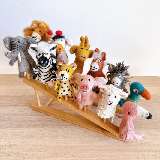 Get your own Wool Felt Finger Puppet Set - Choose Your Favorites! (12 pieces) - Chickadees Wooden Toys