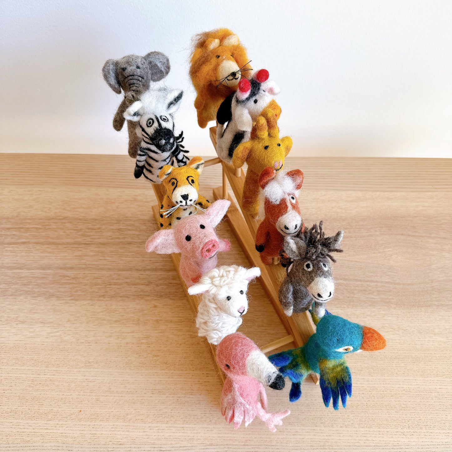 Get your own Wool Felt Finger Puppet Set - Choose Your Favorites! (12 pieces) - Chickadees Wooden Toys
