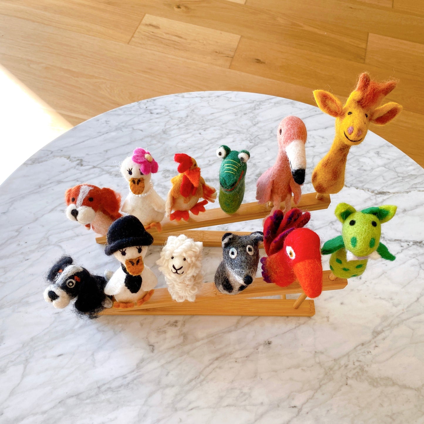 Get your own Wool Felt Finger Puppet Set - Choose Your Favorites! (12 pieces) - Chickadees Wooden Toys