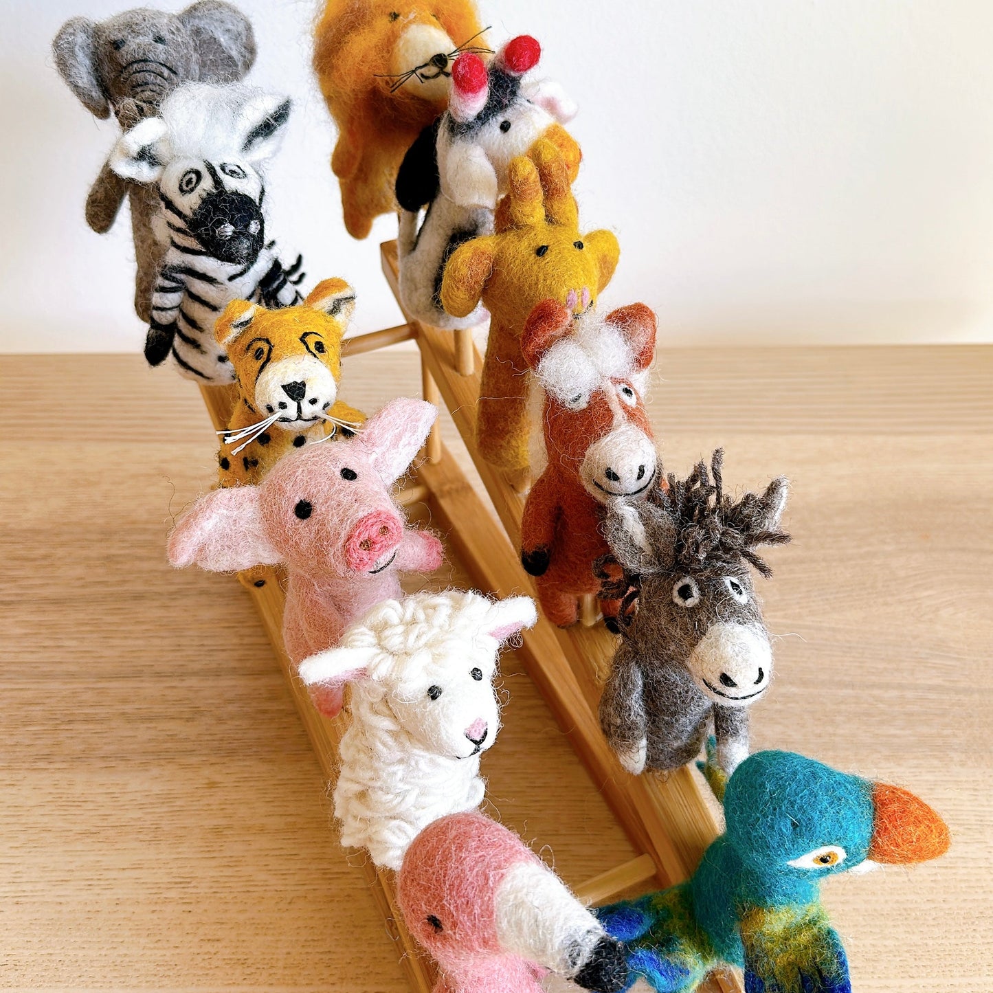Get your own Wool Felt Finger Puppet Set - Choose Your Favorites! (12 pieces) - Chickadees Wooden Toys
