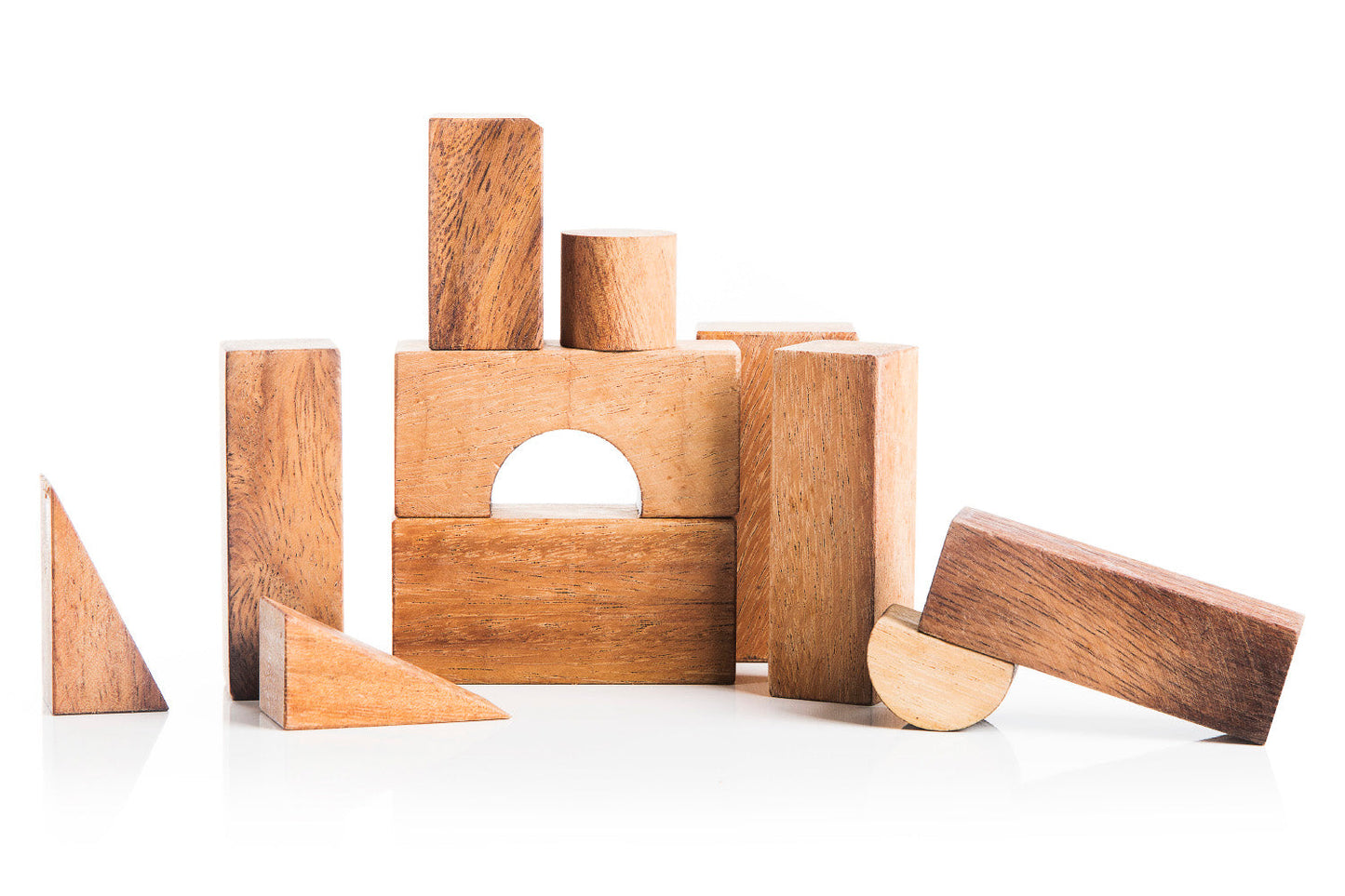 Natural Wooden Building Block Set - Chickadees Wooden Toys