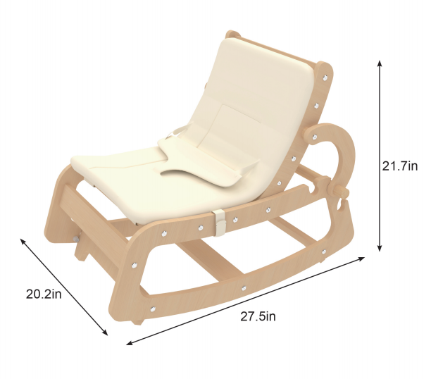 Avenlur Hemlock Wooden Baby Rocker – Soothing Infant Sleeper for Newborns - Chickadees Wooden Toys