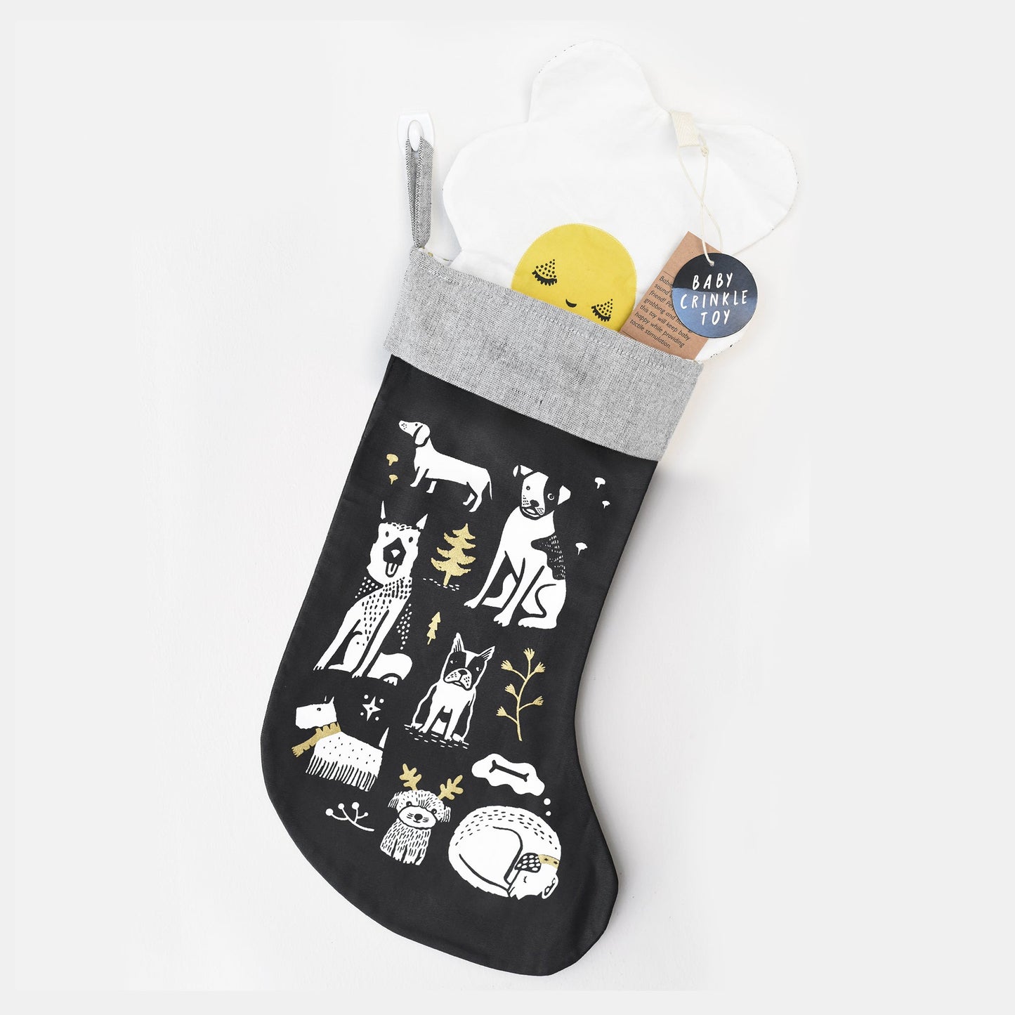 Festive Pups Stocking - Chickadees Wooden Toys