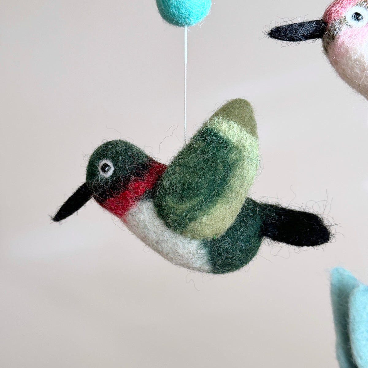Hummingbird Baby Mobile - Chickadees Wooden Toys