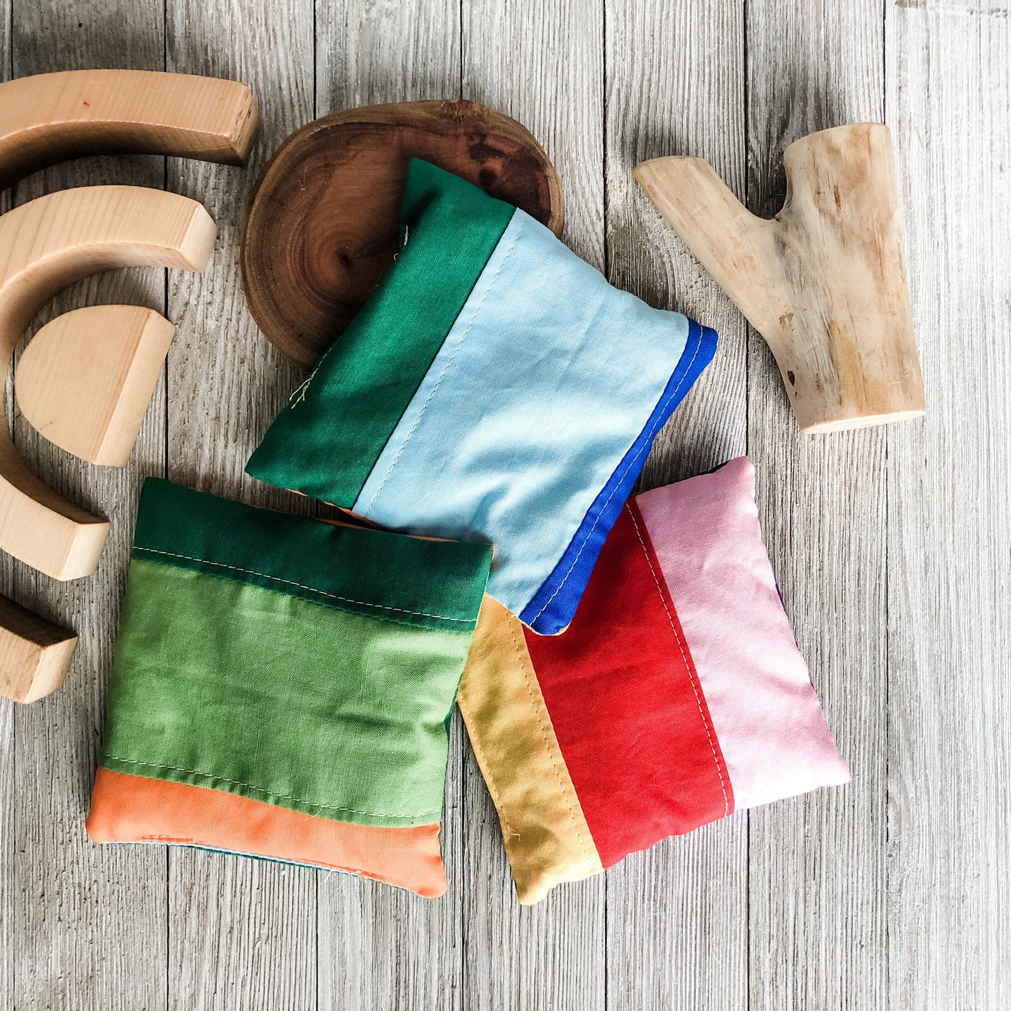 Rainbow Beanbags - Chickadees Wooden Toys