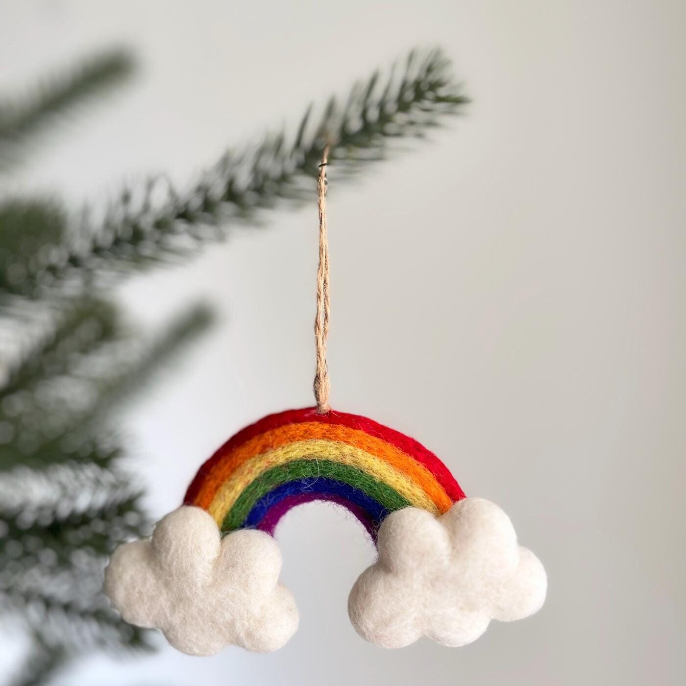 Felt Rainbow Cloud Christmas Ornament