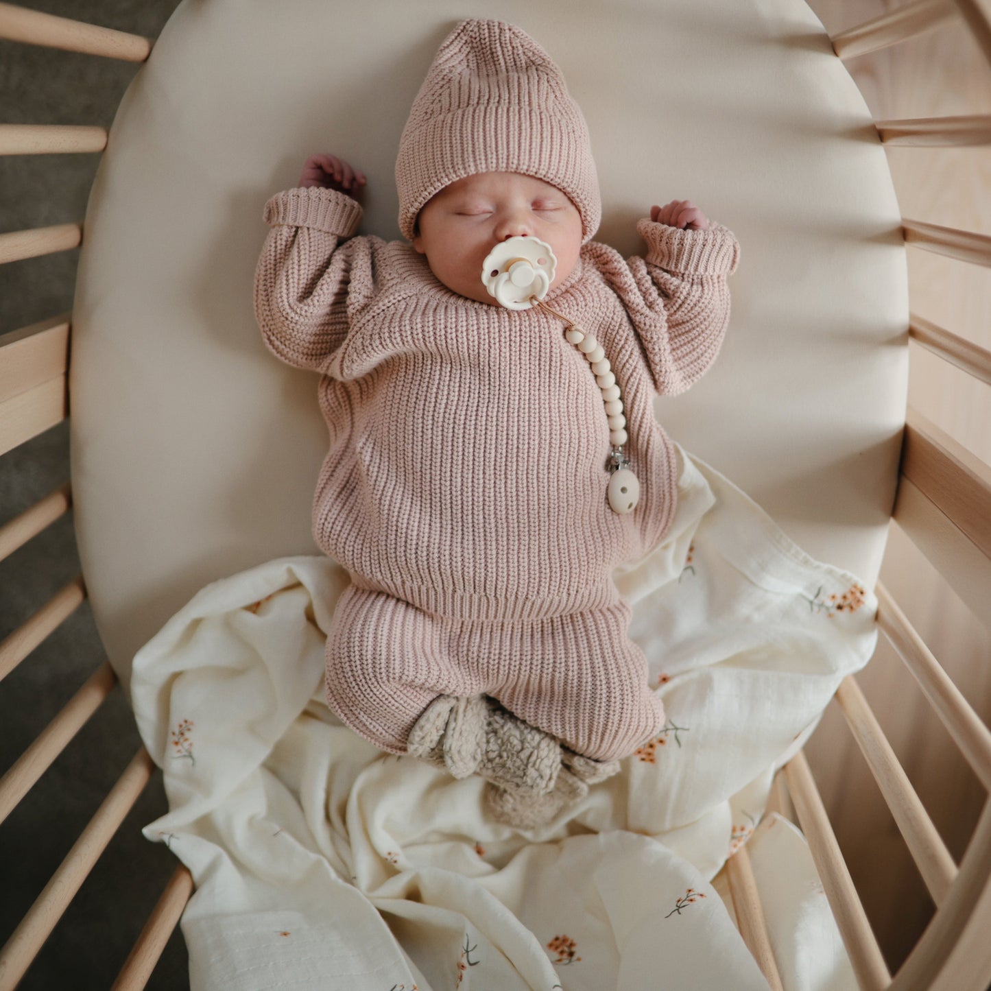 Organic Cotton Muslin Swaddle Blanket - Chickadees Wooden Toys