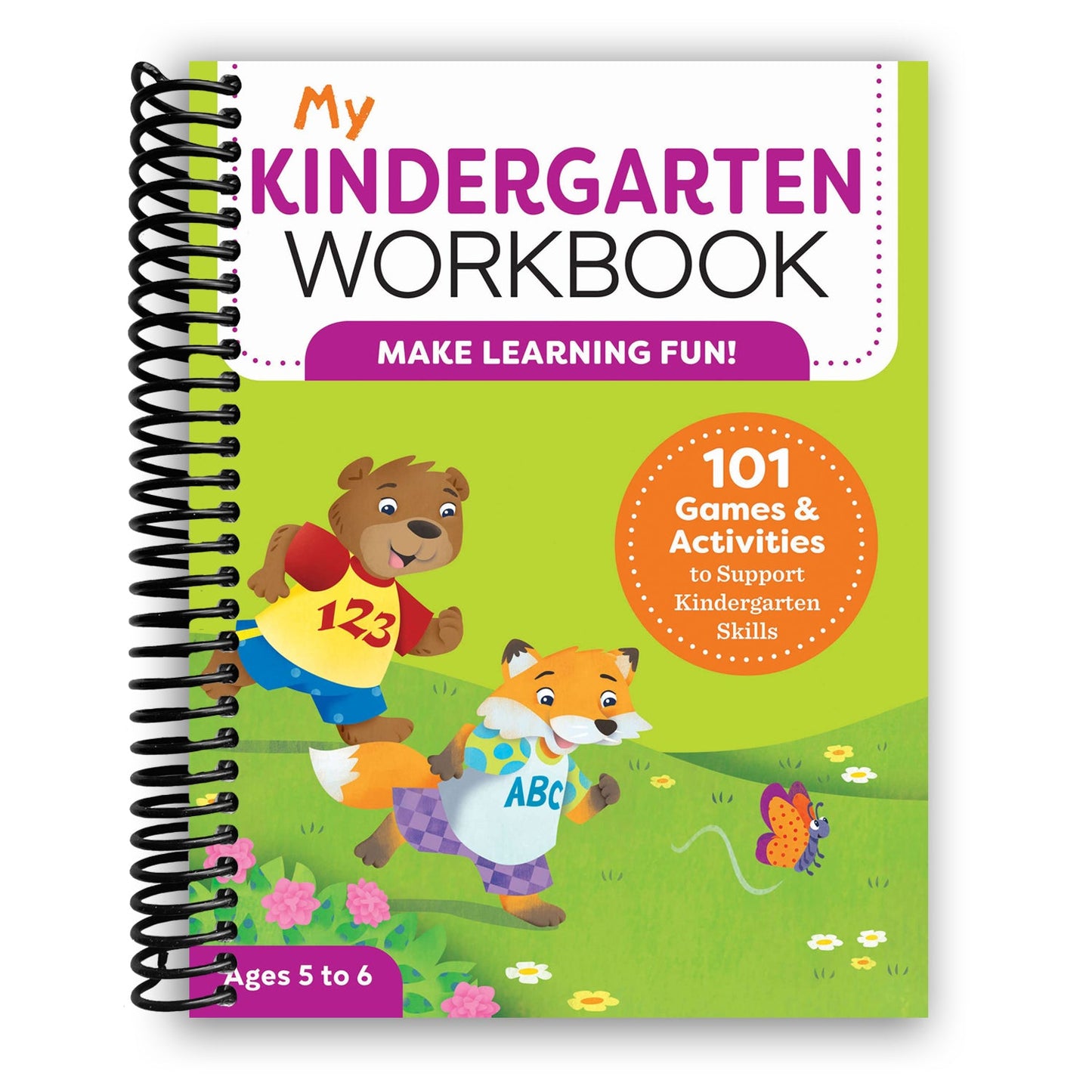 My Kindergarten Workbook: 101 Games and Activities to Support Kindergarten Skills (Spiral Bound) - Chickadees Wooden Toys