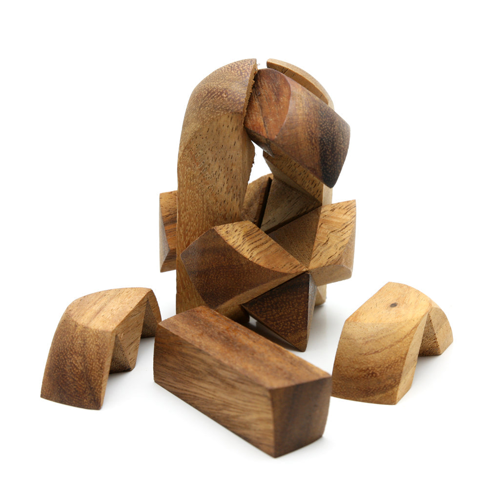 Rocket Puzzle - Wooden Interlocking Puzzle - Chickadees Wooden Toys