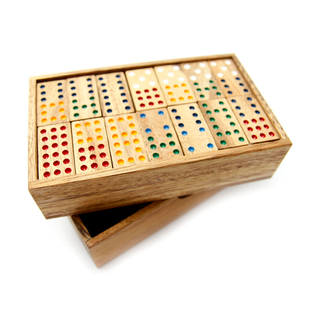Wooden Double 9 Dominoes set - Chickadees Wooden Toys