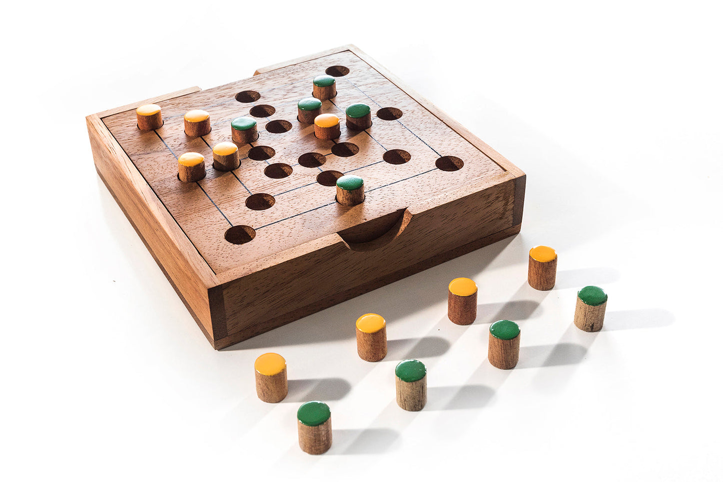 Nine Men's Morris Strategy Game - Chickadees Wooden Toys