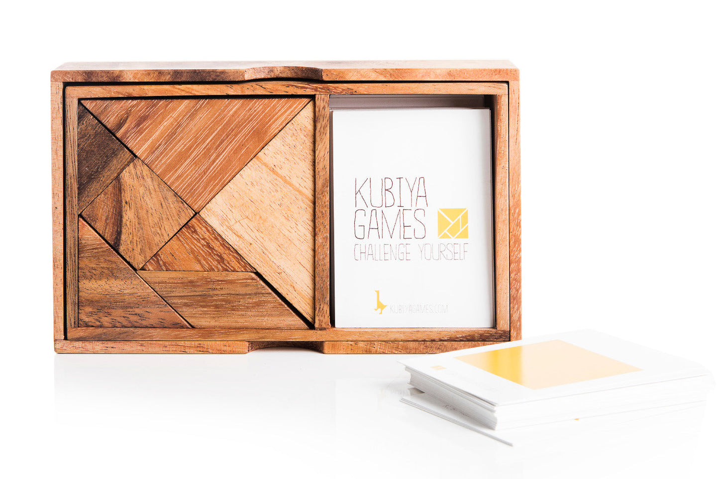 Tangram Puzzle - two sets with 65 challenge cards - Chickadees Wooden Toys
