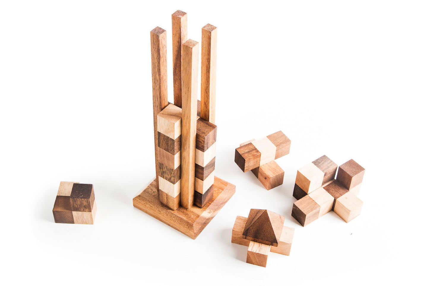 Sky Tower - Complex Packing Puzzle - Chickadees Wooden Toys