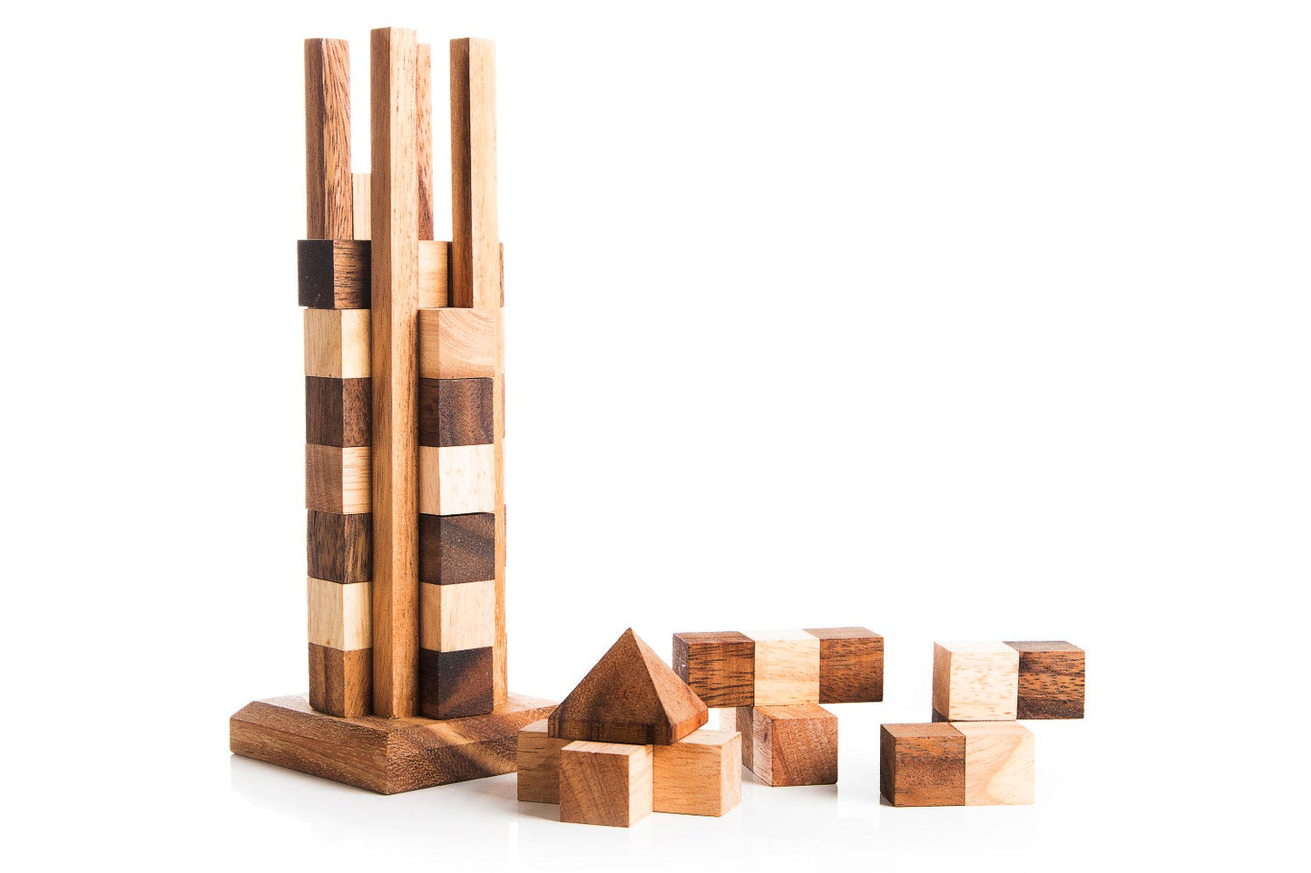 Sky Tower - Complex Packing Puzzle - Chickadees Wooden Toys