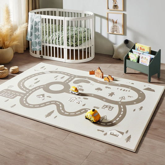 Tiny Land® Double-Sided Baby Playmat Urban Zoo Adventure - Chickadees Wooden Toys