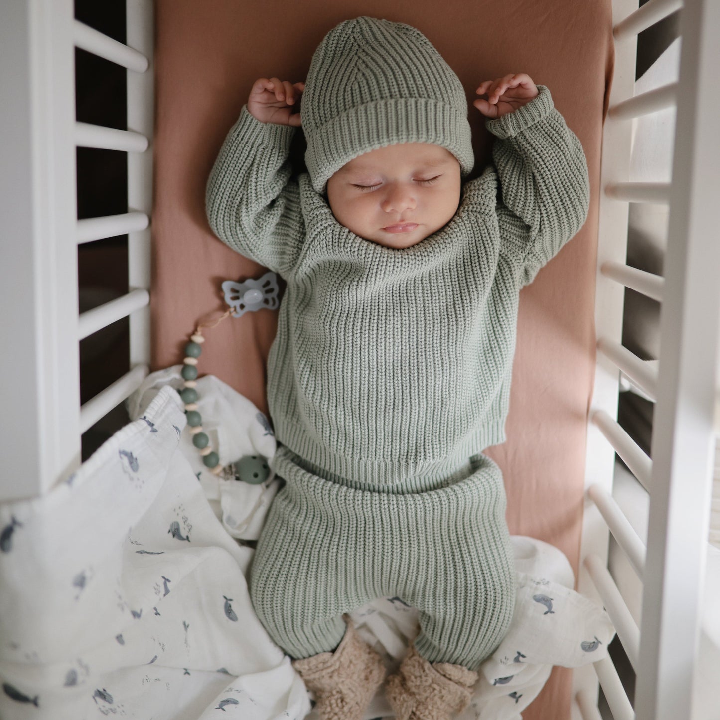 Organic Cotton Muslin Swaddle Blanket - Chickadees Wooden Toys