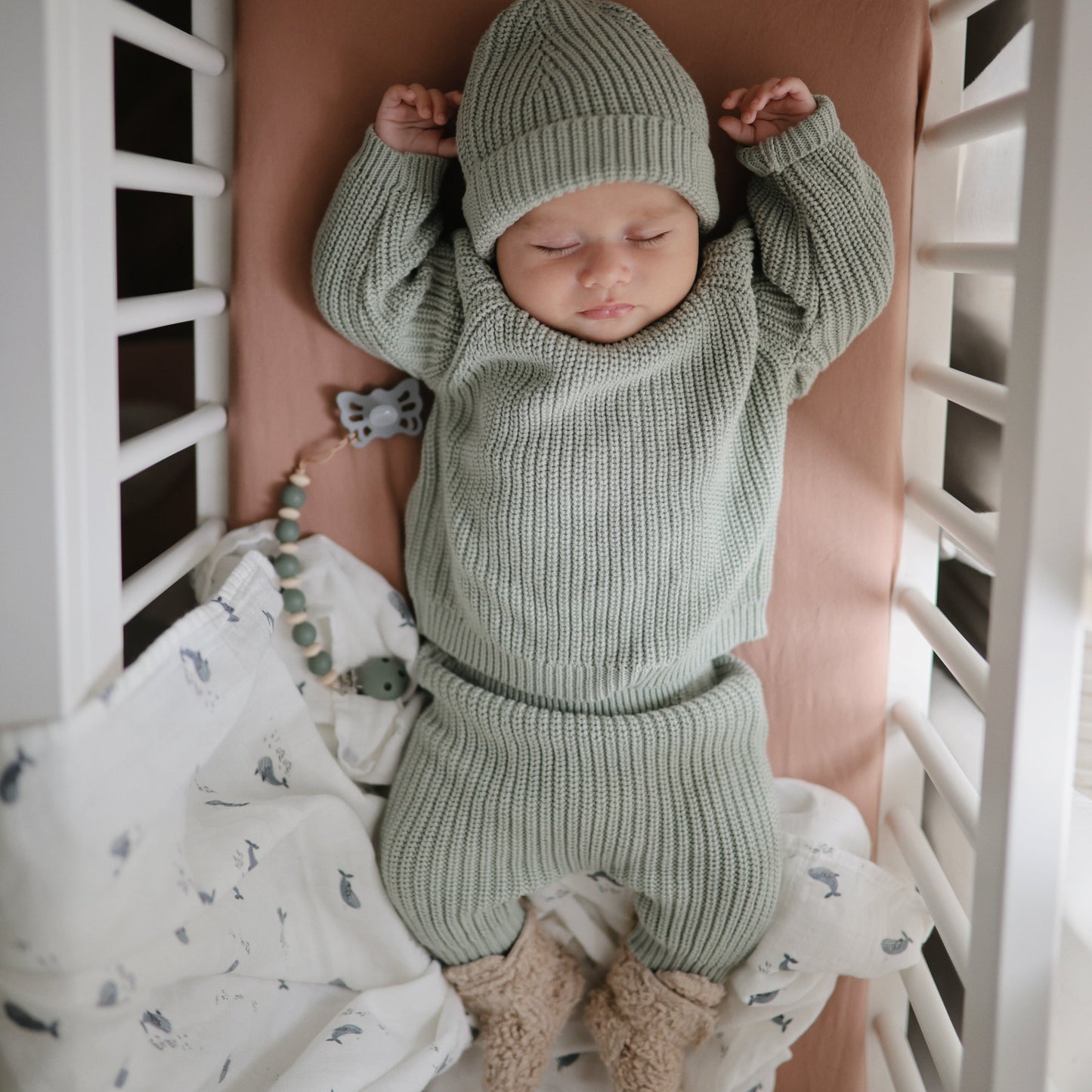 Organic Cotton Muslin Swaddle Blanket - Chickadees Wooden Toys