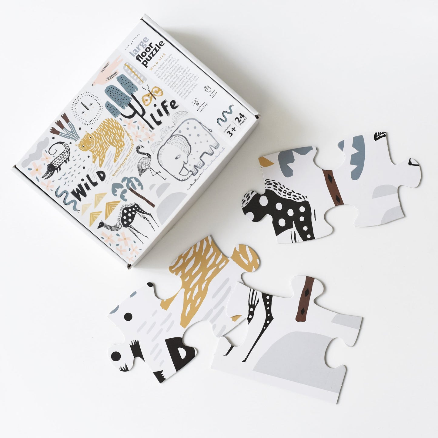 Wild Life Floor Puzzle - Chickadees Wooden Toys