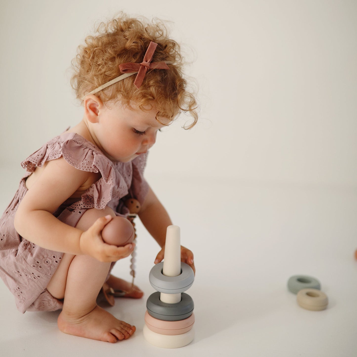 Stacking Rings Toy - Chickadees Wooden Toys