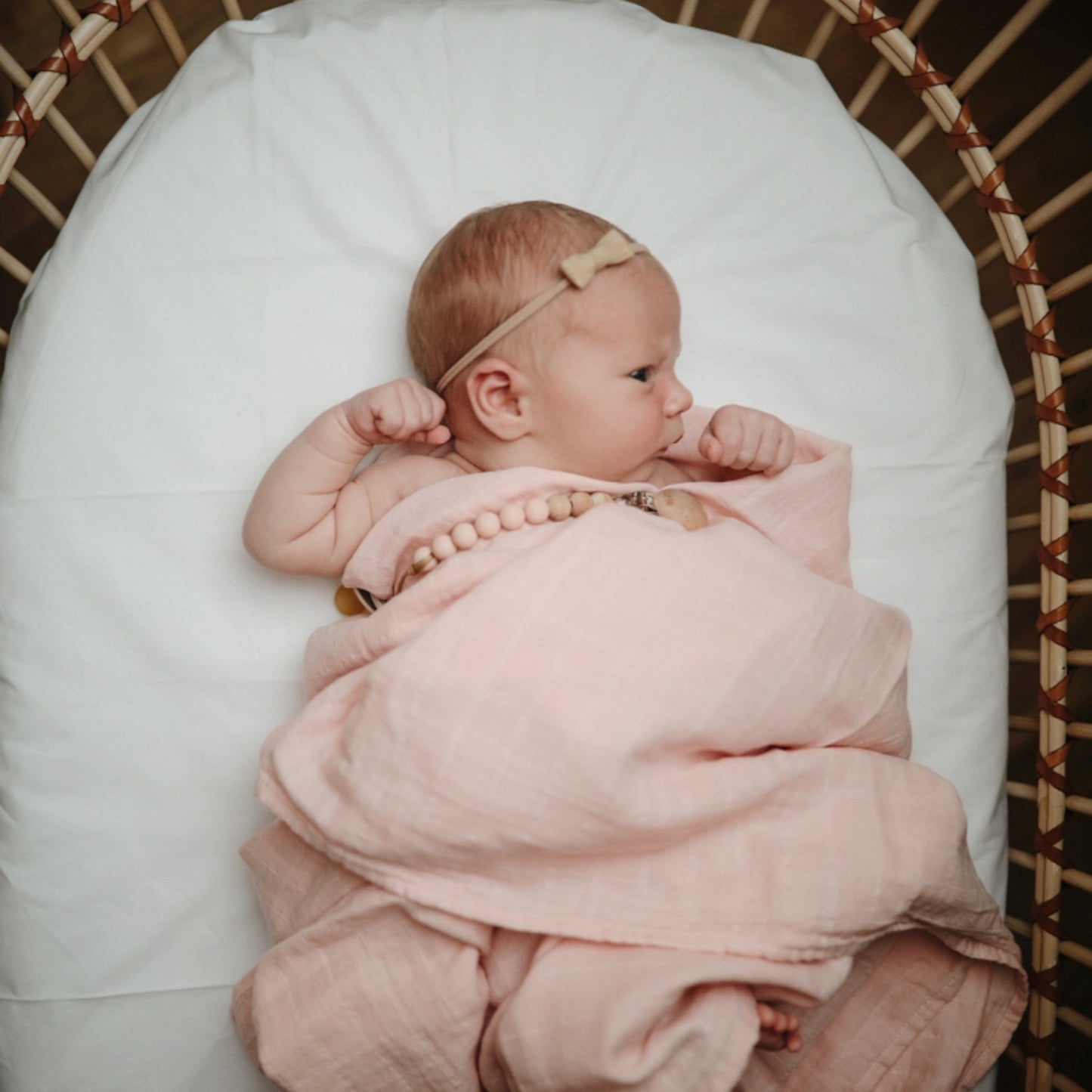 Organic Cotton Muslin Swaddle Blanket - Chickadees Wooden Toys