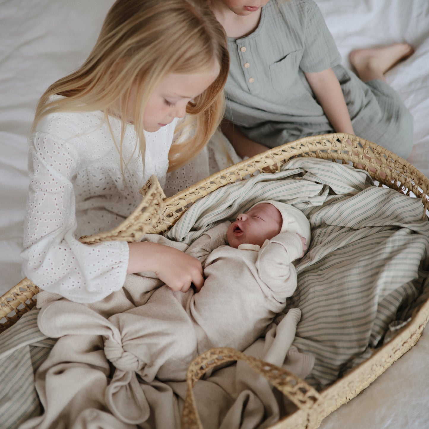 Organic Cotton Muslin Swaddle Blanket - Chickadees Wooden Toys