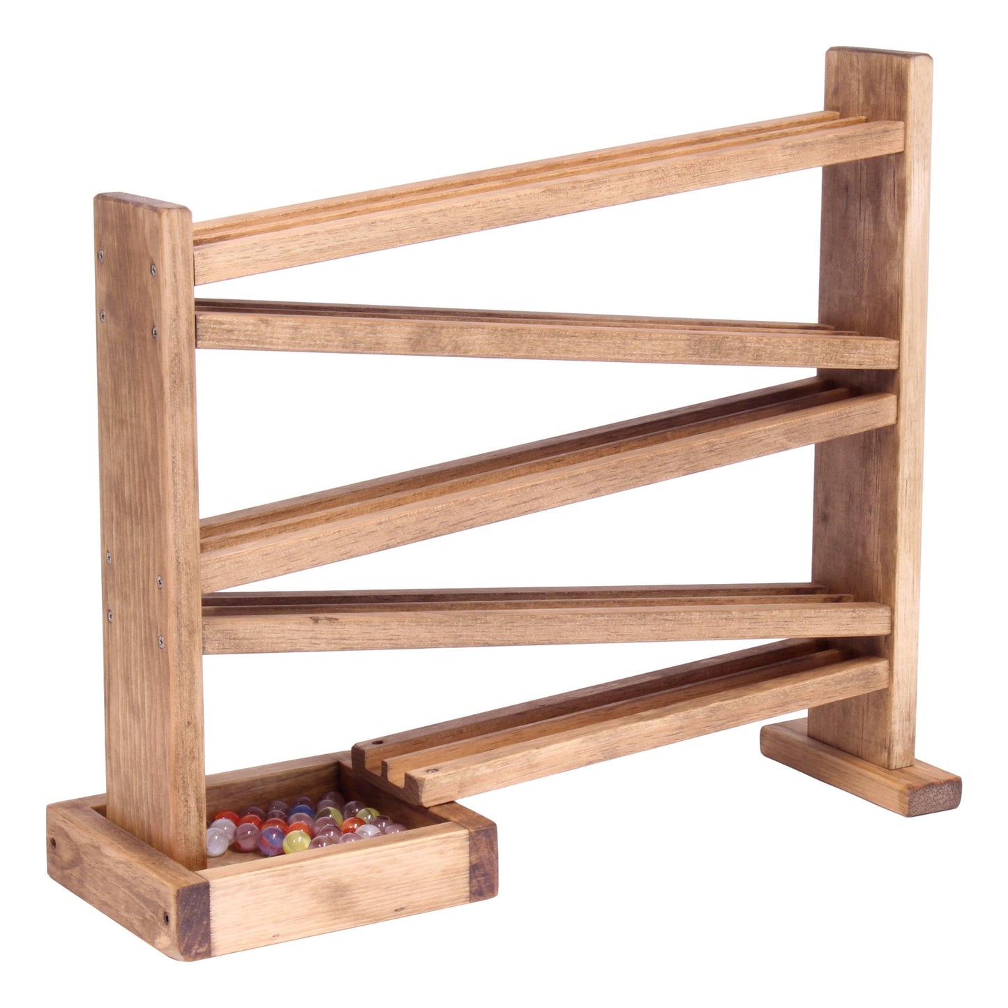 Wooden Marble Roller Racetrack Toy - Child-Safe Finish - Chickadees Wooden Toys