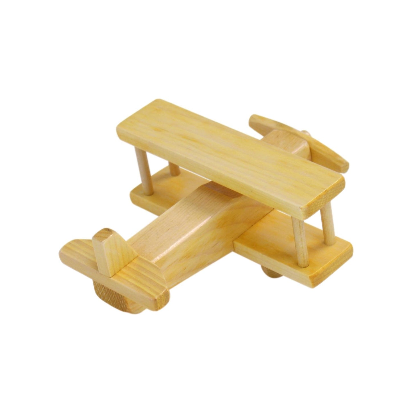 Wooden Toy Airplane With Spinning Propellor, Kid-Safe Finish - Chickadees Wooden Toys