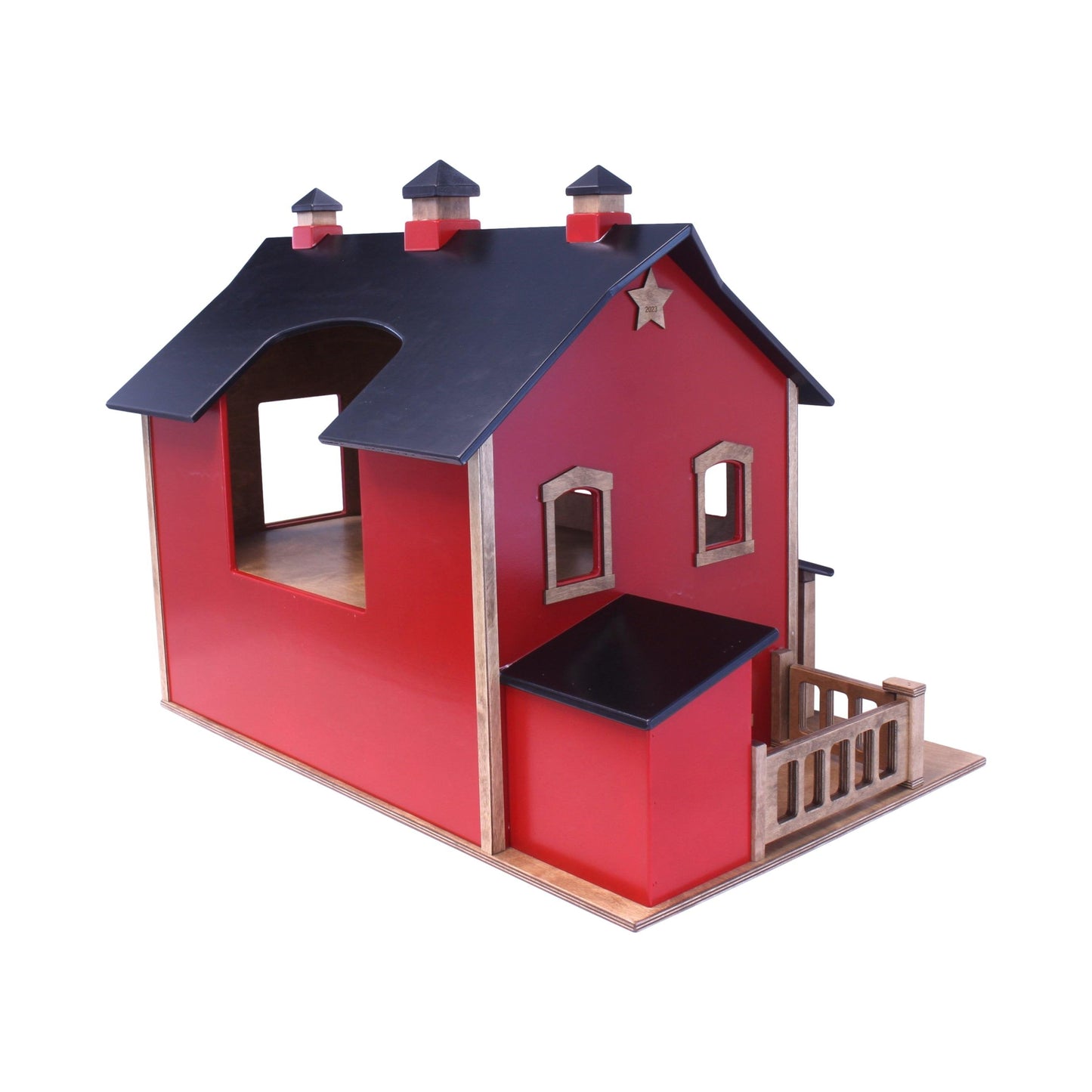 Large Pennsylvania Bank Barn Toy, Hand-Crafted in Lancaster County, PA - Chickadees Wooden Toys