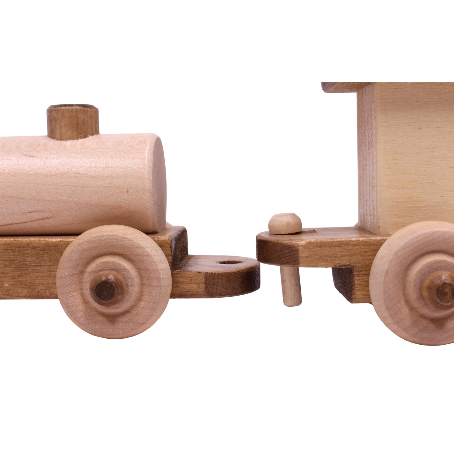 Wooden Toy Train Play Set, 24" Long, Kid-Safe Finish, Amish-Made - Chickadees Wooden Toys