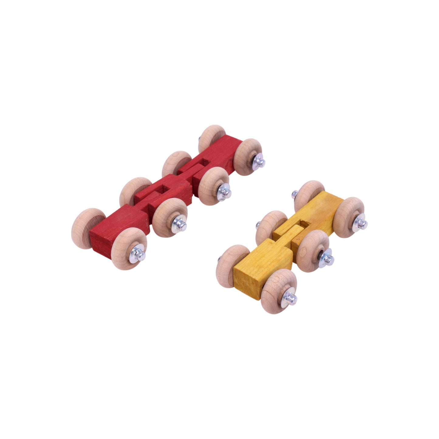 Large Wooden Train Car Roller Track, Amish-Made, Non-Toxic Finish - Chickadees Wooden Toys