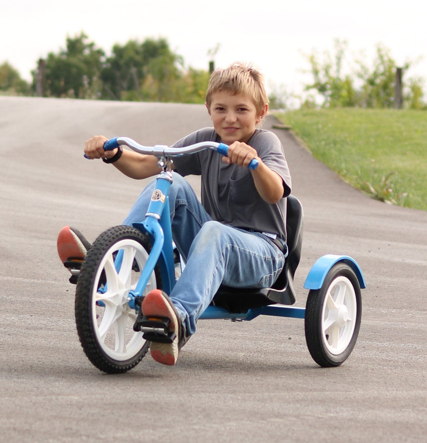 Groffdale Chopper Kid's Deluxe Trike With Handbrake, Amish-Made - Chickadees Wooden Toys