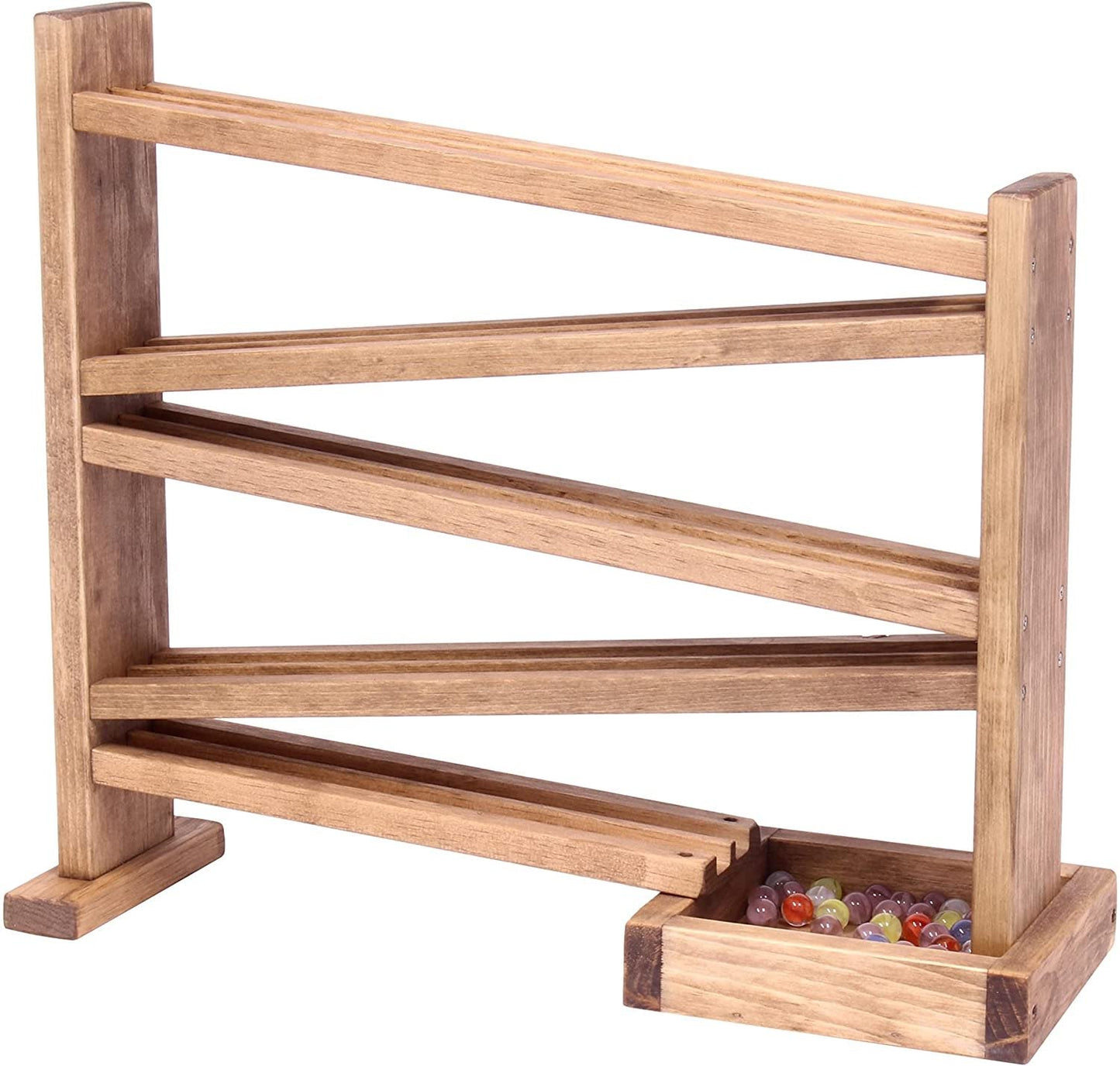 Wooden Marble Roller Racetrack Toy - Child-Safe Finish - Chickadees Wooden Toys