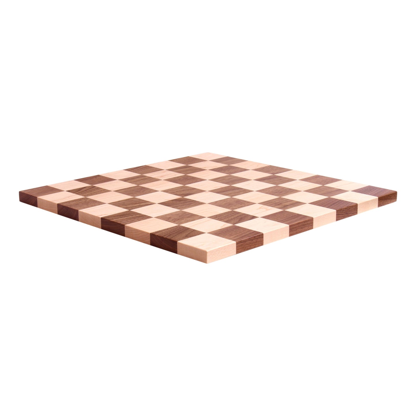 Maple/Walnut Hardwood 18" Chess and Checkers Wooden Game Board - Chickadees Wooden Toys