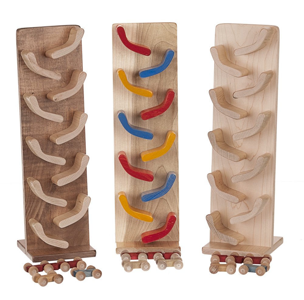 Amish-Made Mini Car Roller Wooden Toy, Pack of Cars Included - Chickadees Wooden Toys