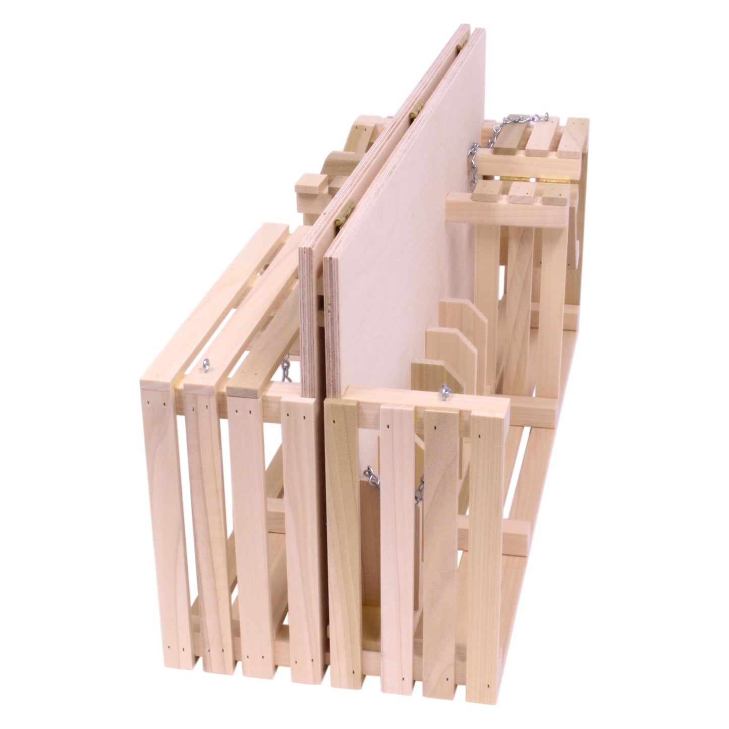 Amish-Made Wooden Folding Stock Yard Farm Toy, Unfinished - Chickadees Wooden Toys