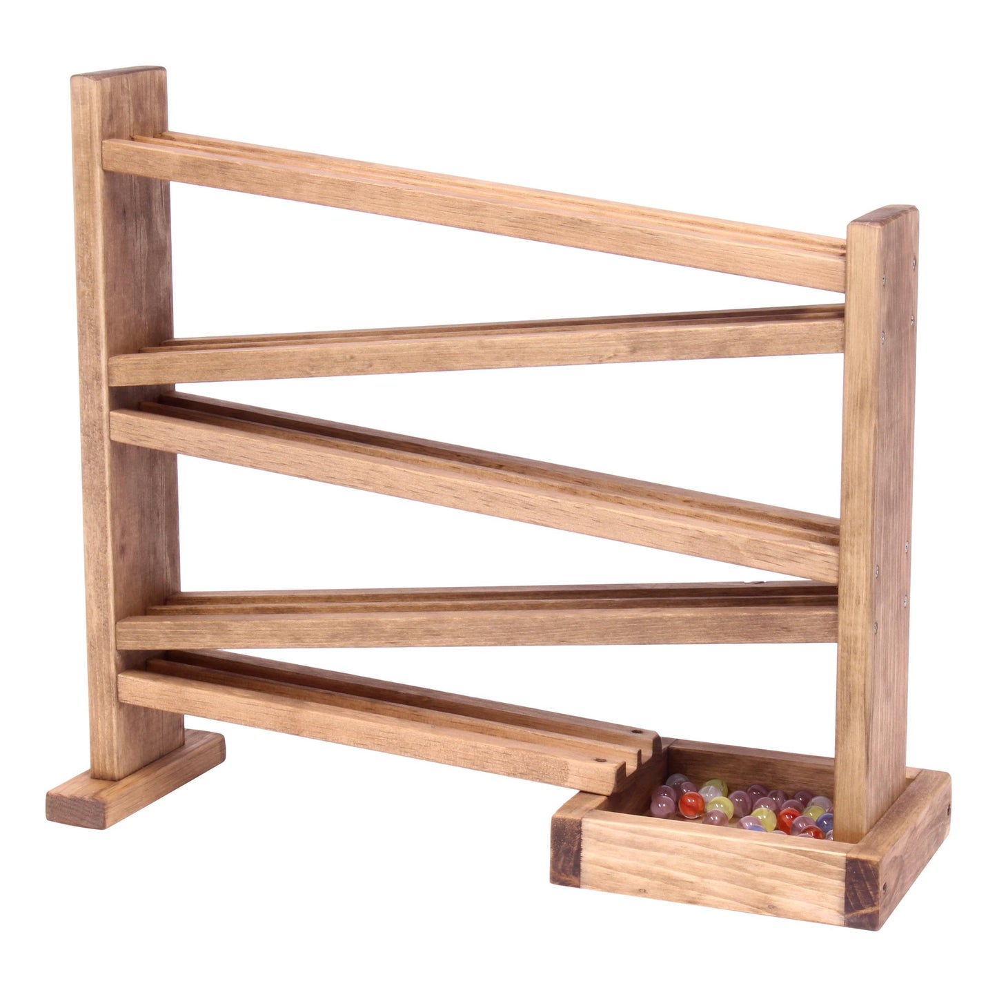 Wooden Marble Roller Racetrack Toy - Child-Safe Finish - Chickadees Wooden Toys