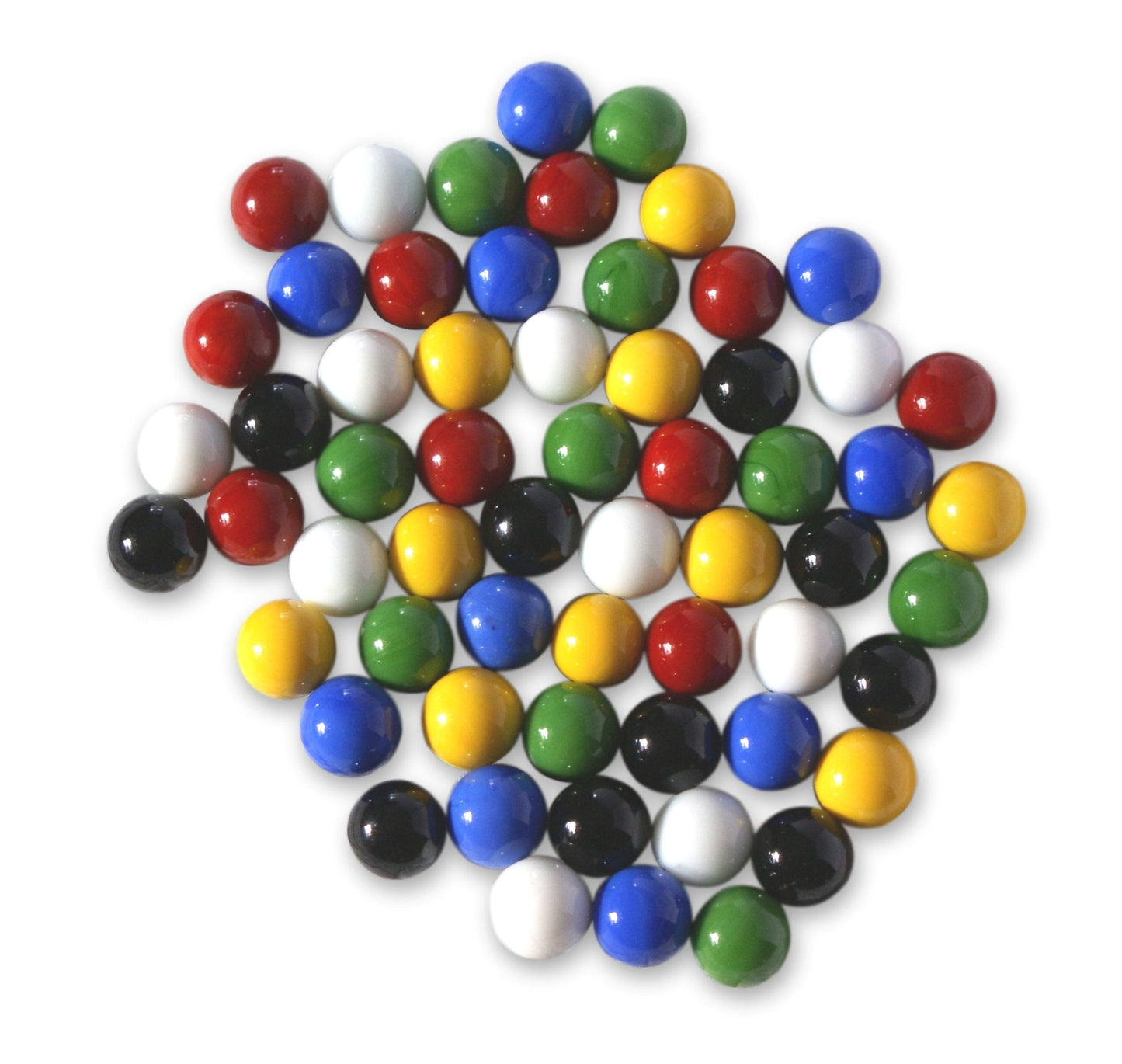 Bag of 60 Glass Marbles for Chinese Checkers, 5/8" (16mm) Diameter - Chickadees Wooden Toys