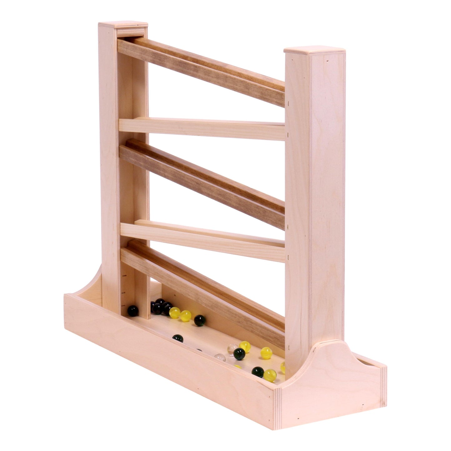 Amish-Made Heirloom Marble Roller Wooden Toy - Child-Safe Finish - Chickadees Wooden Toys