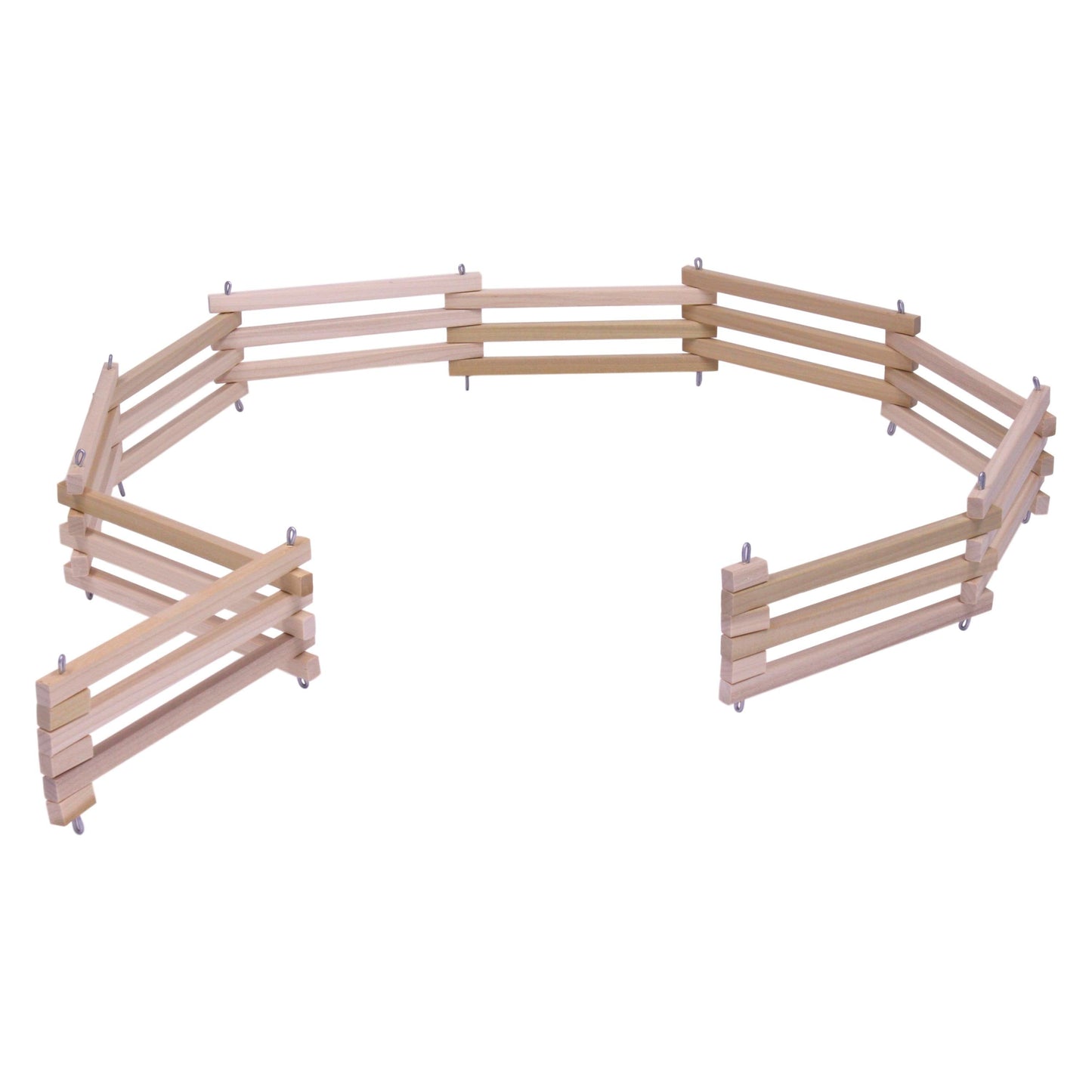 Wooden Folding Corral Fence Toy, Amish-Made, Unfinished Wood - Chickadees Wooden Toys