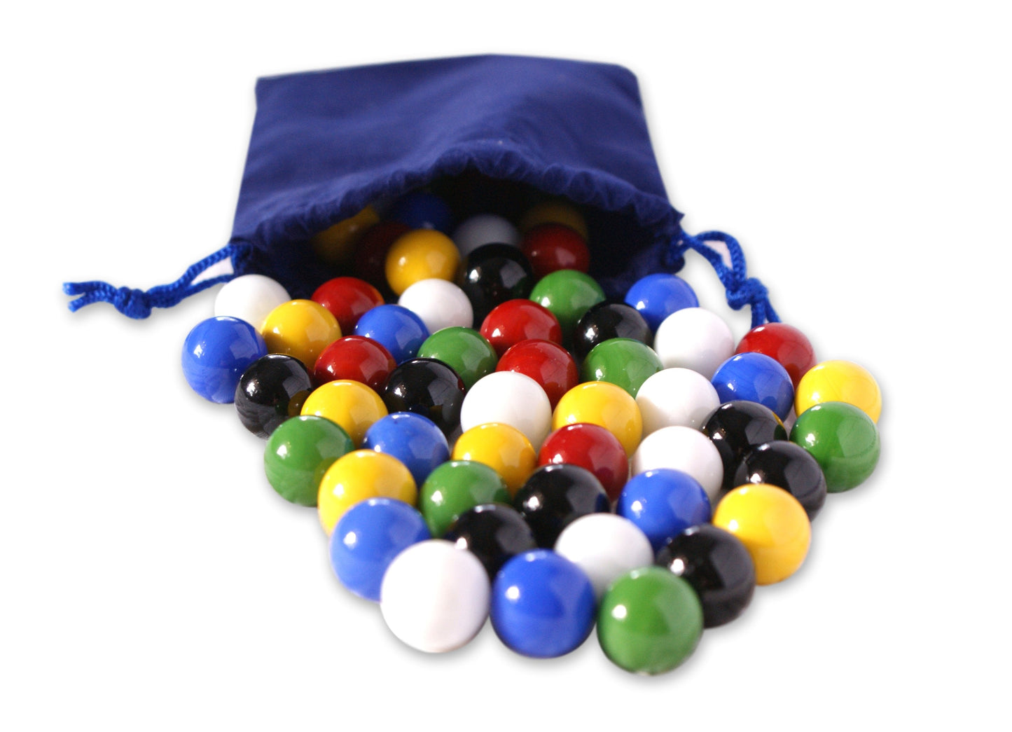 Bag of 60 Glass Marbles for Chinese Checkers, 5/8" (16mm) Diameter - Chickadees Wooden Toys