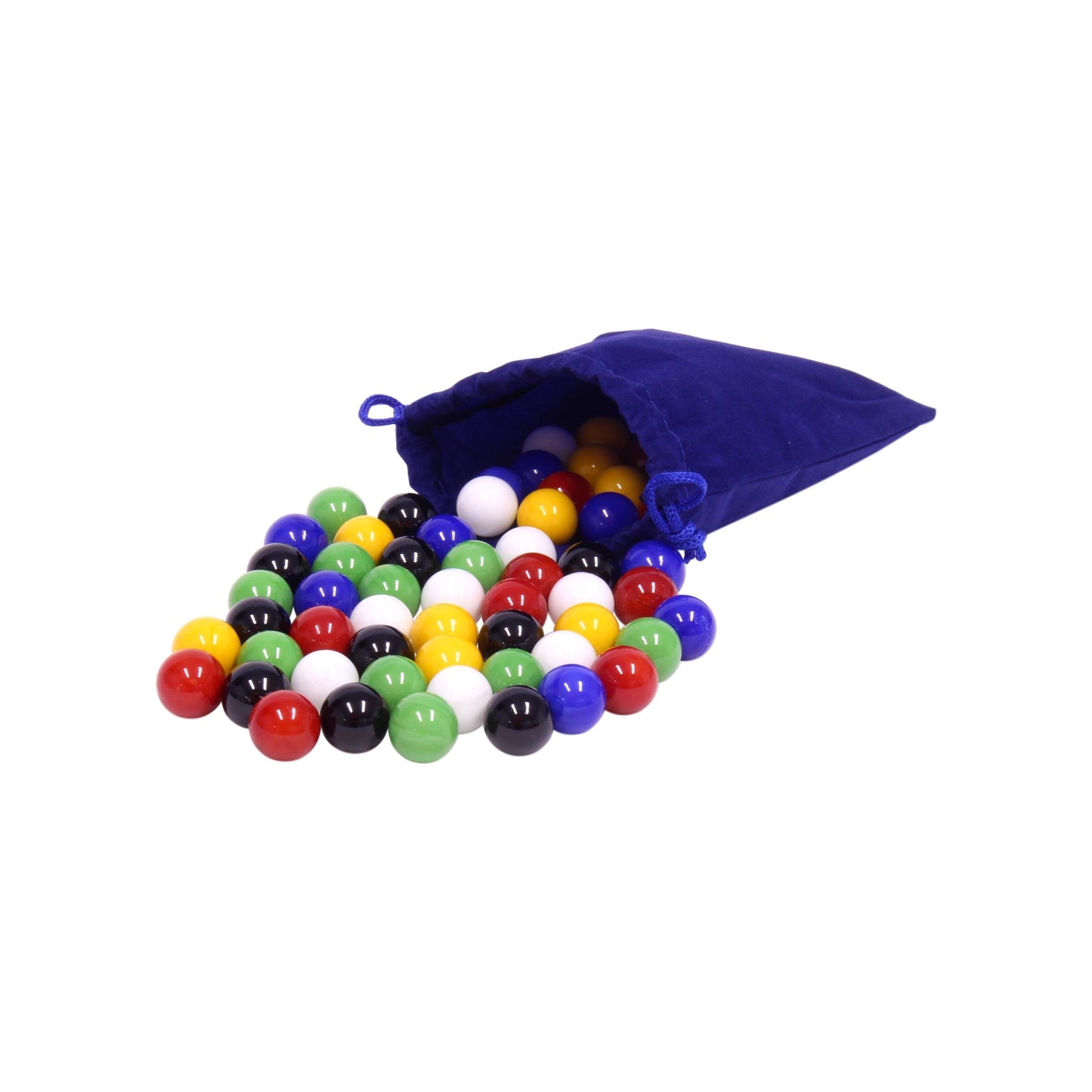 Bag of 60 Glass Marbles for Chinese Checkers, 5/8" (16mm) Diameter - Chickadees Wooden Toys