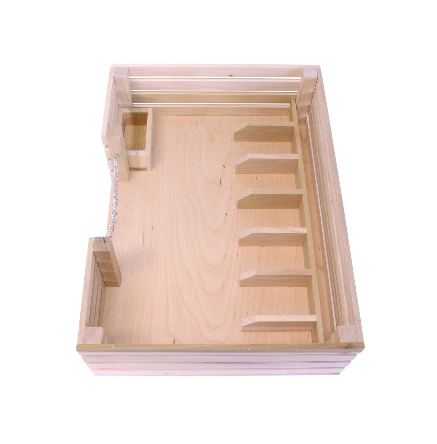 Amish-Made Wooden Mini Stockyard Toy, with 7 Stalls - Chickadees Wooden Toys