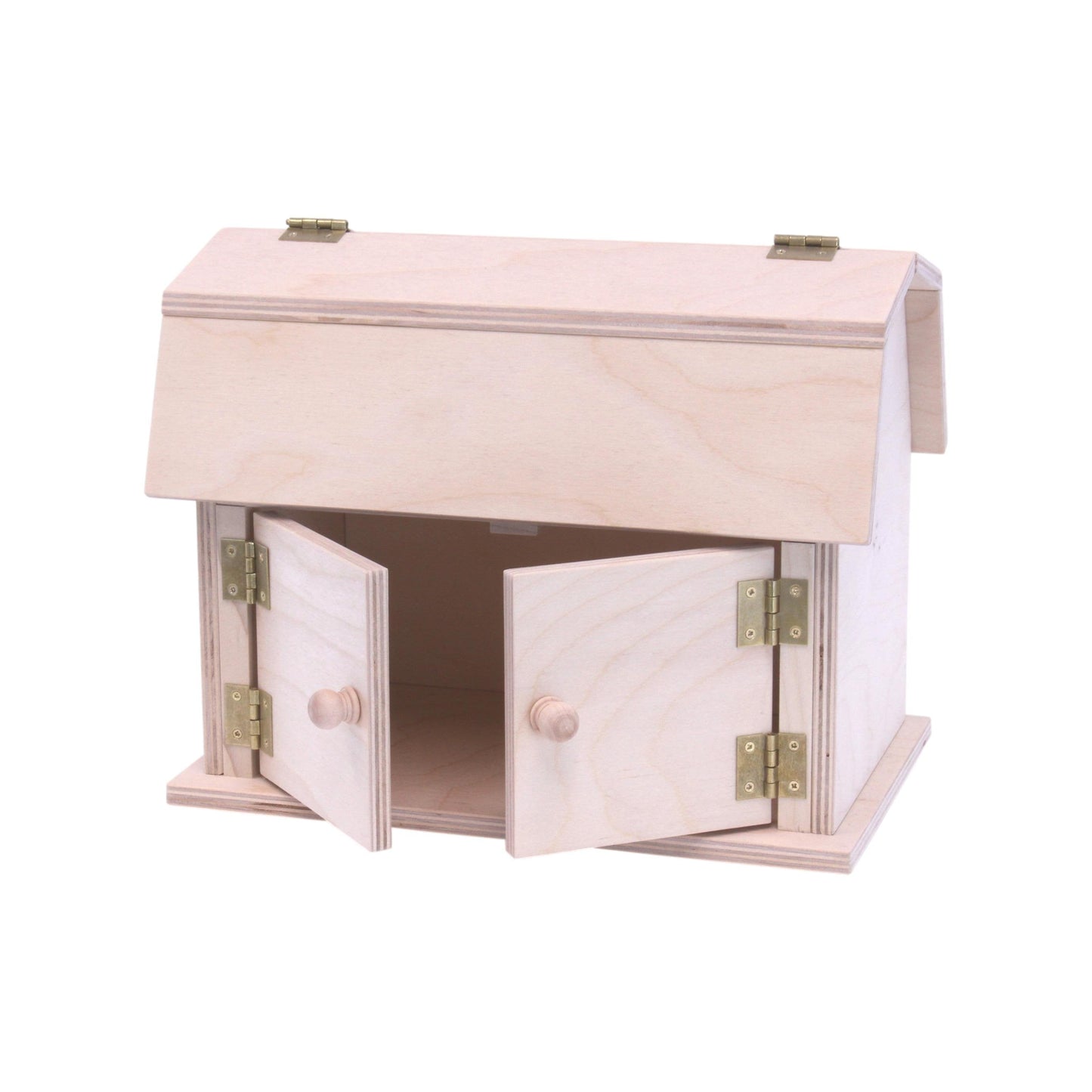 Mini Wooden Barn Toy, Hip Roof Barn Design, Amish-Made - Chickadees Wooden Toys
