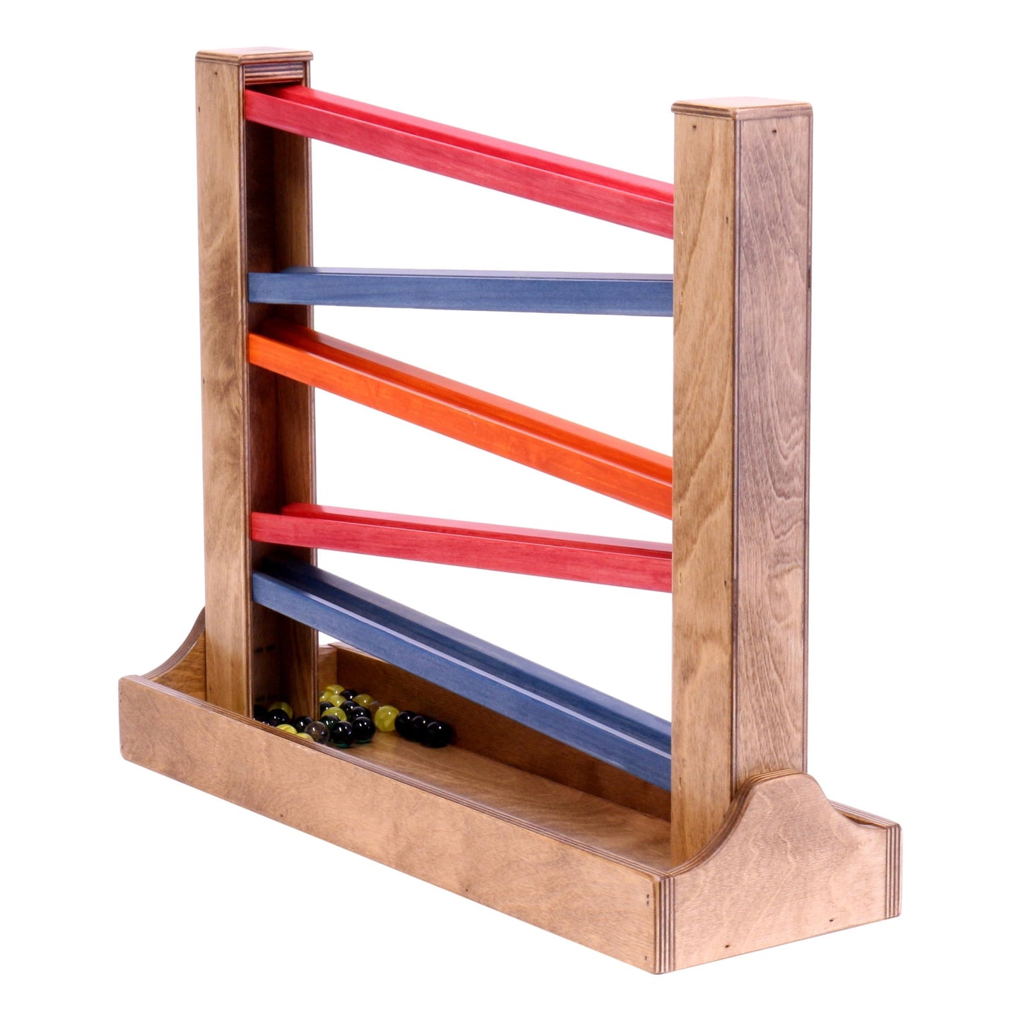 Amish-Made Heirloom Marble Roller Wooden Toy - Child-Safe Finish - Chickadees Wooden Toys