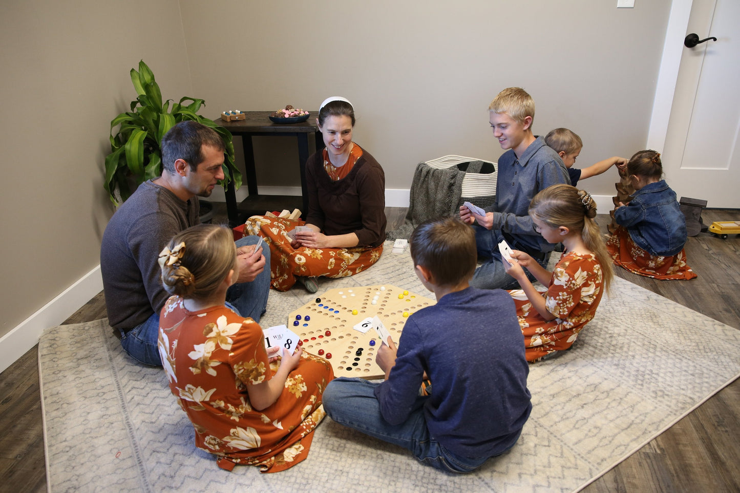 Travel Marble Chase Board Game Set, Double-Sided 23" Wide Board - Chickadees Wooden Toys