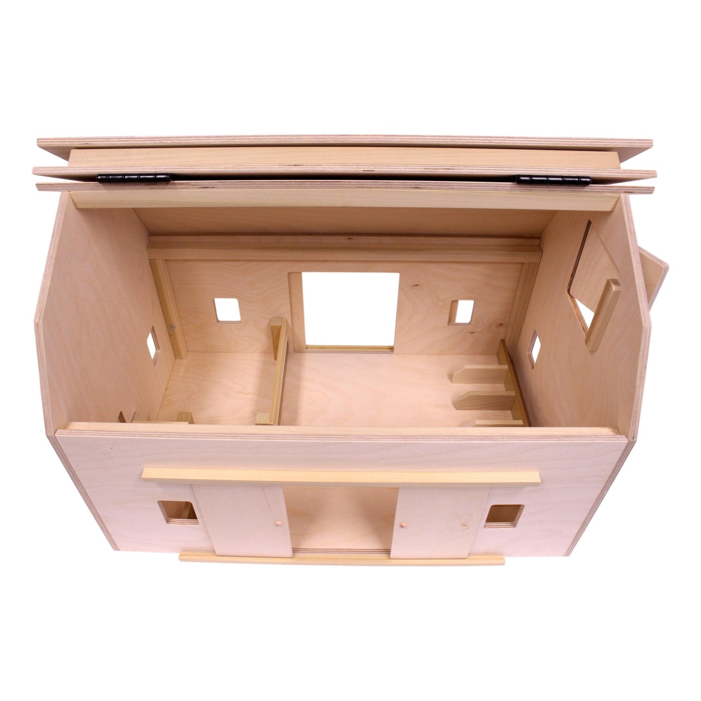 Amish-Made Large Wooden Hip-Roof Barn Toy, Unfinished - Chickadees Wooden Toys