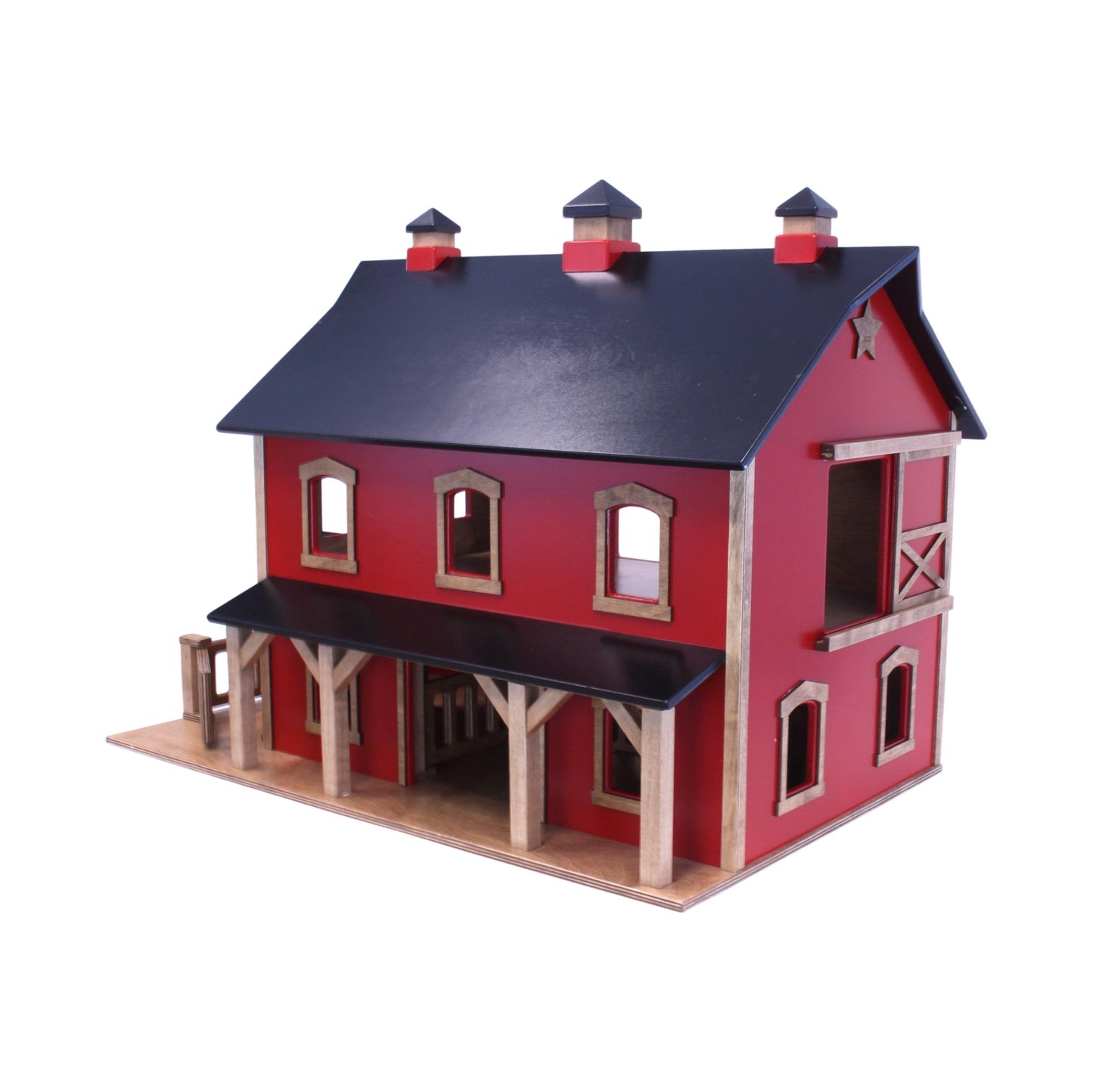 Large Pennsylvania Bank Barn Toy, Hand-Crafted in Lancaster County, PA - Chickadees Wooden Toys
