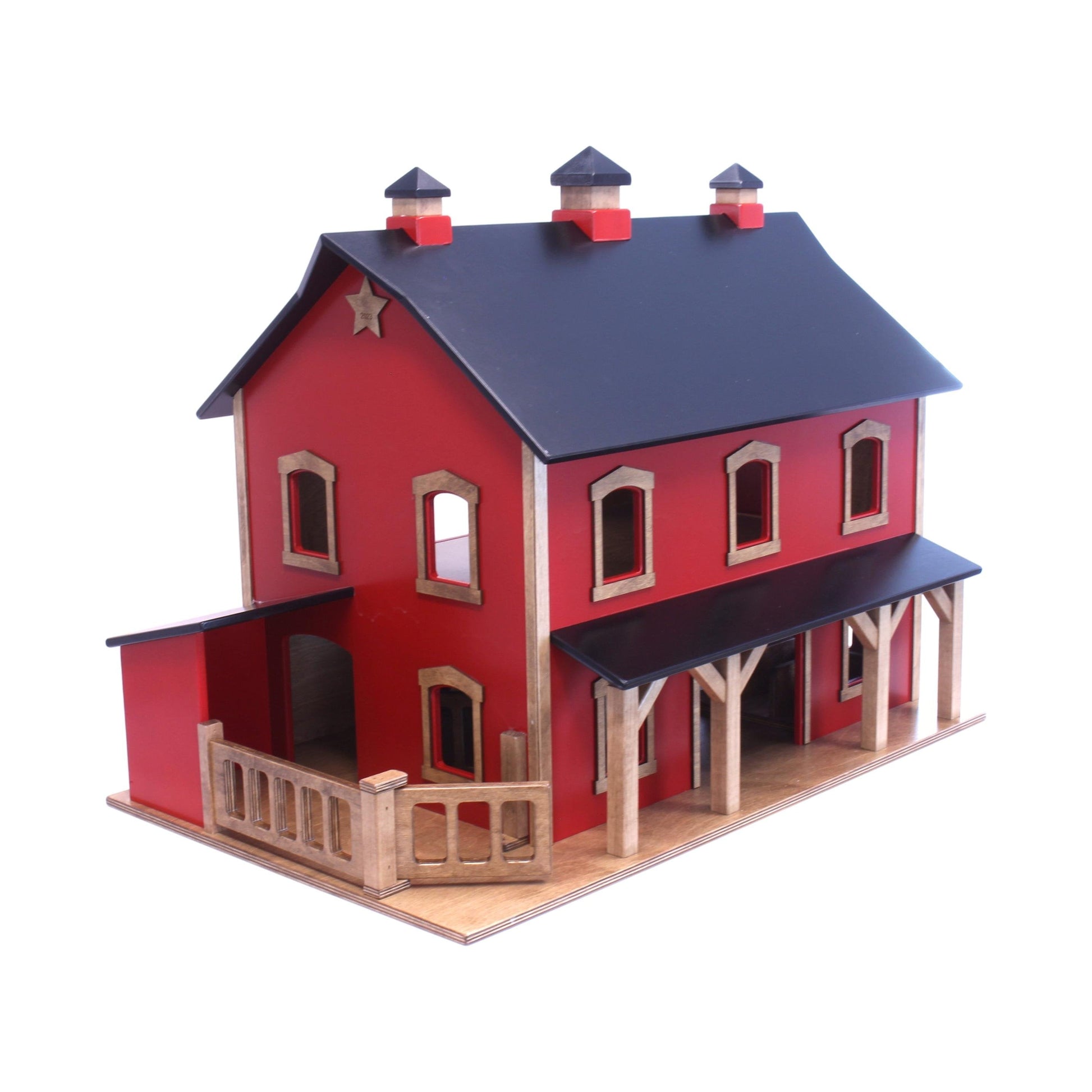 Large Pennsylvania Bank Barn Toy, Hand-Crafted in Lancaster County, PA - Chickadees Wooden Toys