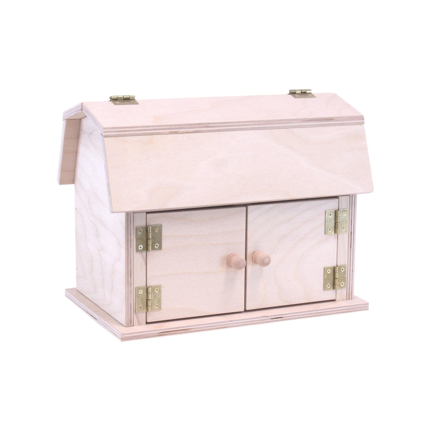 Mini Wooden Barn Toy, Hip Roof Barn Design, Amish-Made - Chickadees Wooden Toys